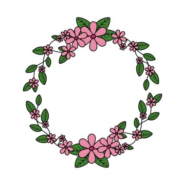 dairesel çiçek dekorasyon simgesi
