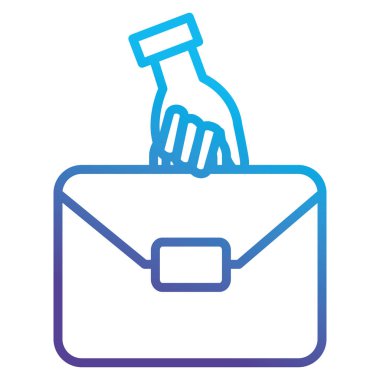 portföy simgesi ile el