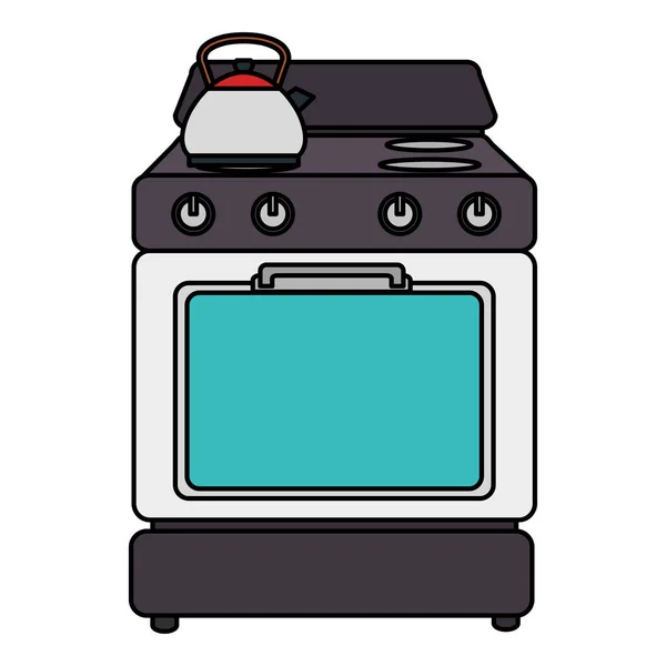 Ícone de aparelho de forno de cozinha — Vetor de Stock