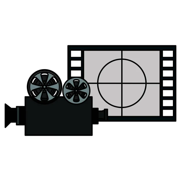 Tape film met videocamera — Stockvector