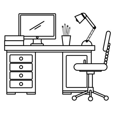 ofis çalışma masası ve Masaüstü sahne ile