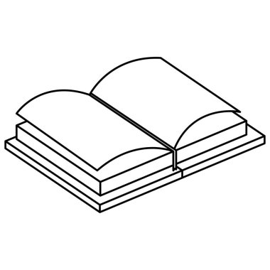 metin kitap izole simgesi