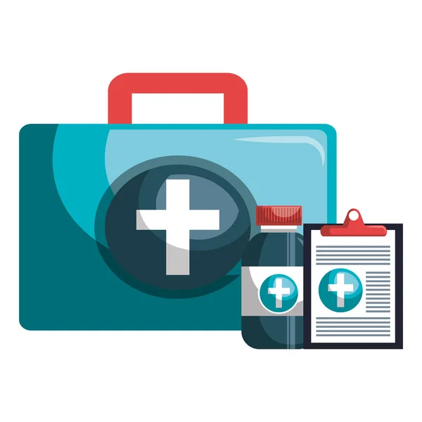 Tıp ve sipariş ile tıbbi Kit — Stok Vektör