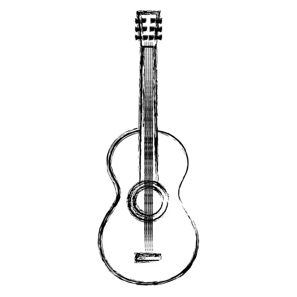 Icône instrument guitare acoustique — Image vectorielle