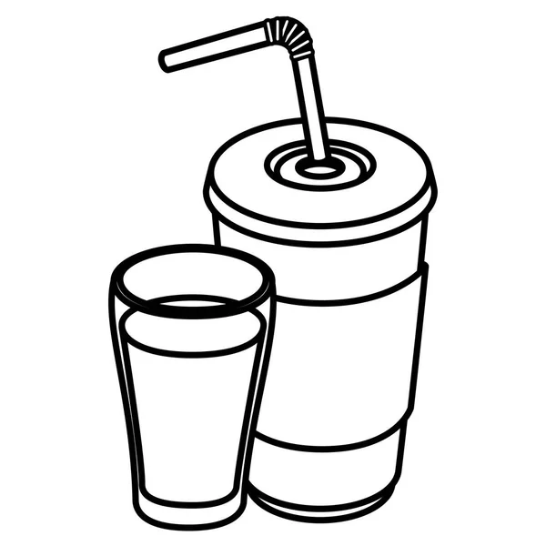 Свежие напитки изолированные иконки — стоковый вектор