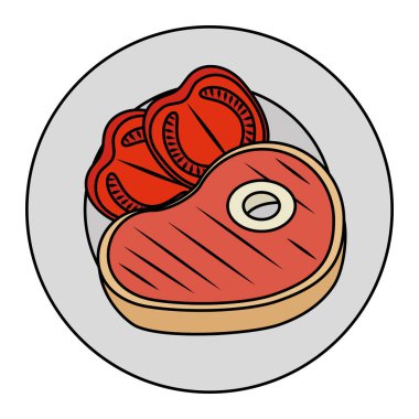 domates ile lezzetli biftek biftek