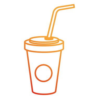 Kahve içecek plastik kap içinde