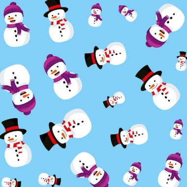 Sevimli kardan adam Noel karakter deseni