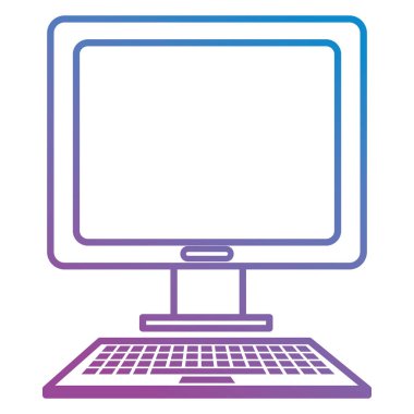 bilgisayar masaüstü izole simgesi