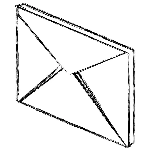 Envelope mail isometric icon — Stock Vector