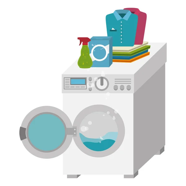 Mytí stroje prádelna — Stockový vektor