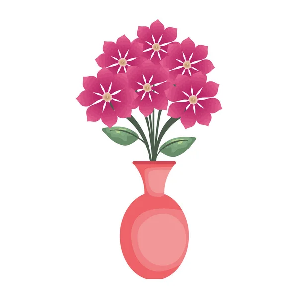 Vase mit Blumen-Symbol — Stockvektor