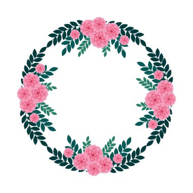 dairesel gül dekorasyon simgesi