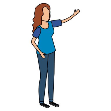 güzel ve genç kadın karakter