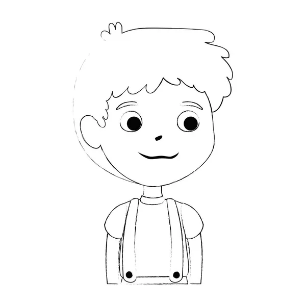 Pequeño niño hijo carácter — Vector de stock