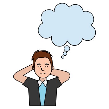 rüya kabarcık karakter Avatar ile işadamı