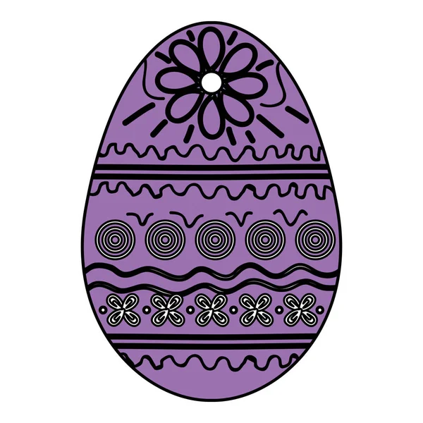 Pintura de huevo decoración de Pascua — Vector de stock