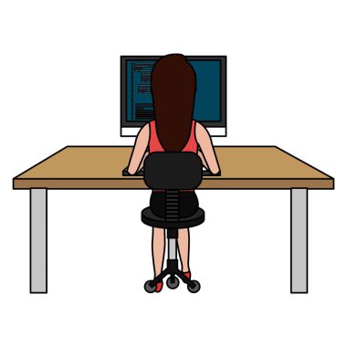 bilgisayar masaüstü ile Kullanıcı kadın