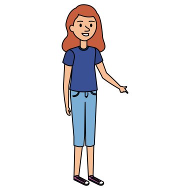 güzel ve genç kadın karakter