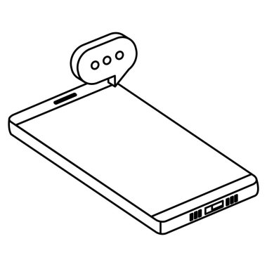 Konuşma baloncuklu akıllı telefon aygıtı