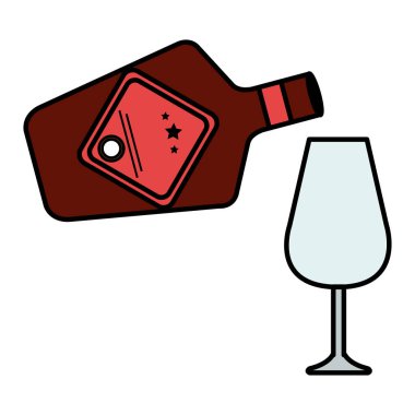 fincan ile viski şişesi