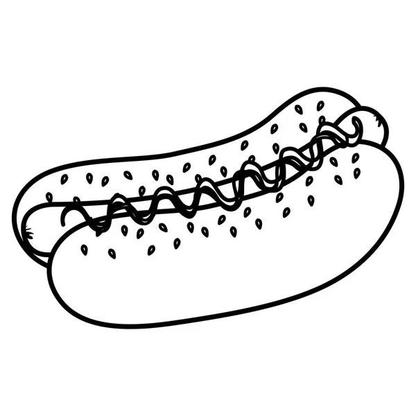 Čerstvý a lahodný Hot Dog — Stockový vektor