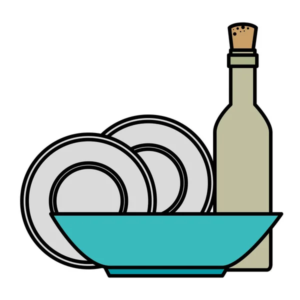 Dishes and utensils icons — Stock Vector