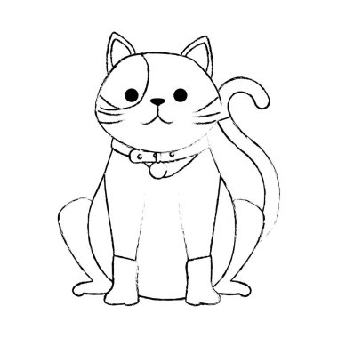 sevimli kedi maskotu karakteri