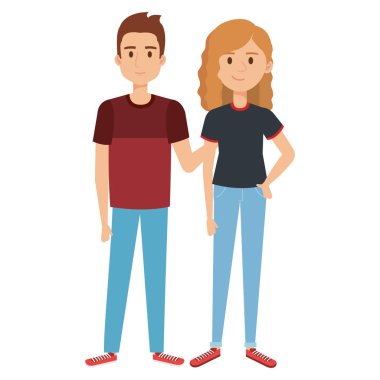 Çift avatar karakter simgeler