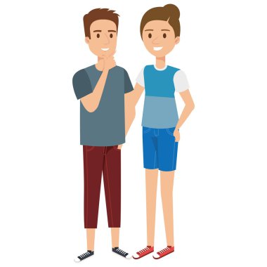 Çift avatar karakter simgeler