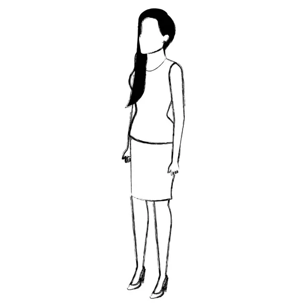 Mujer de negocios avatar carácter icono — Vector de stock