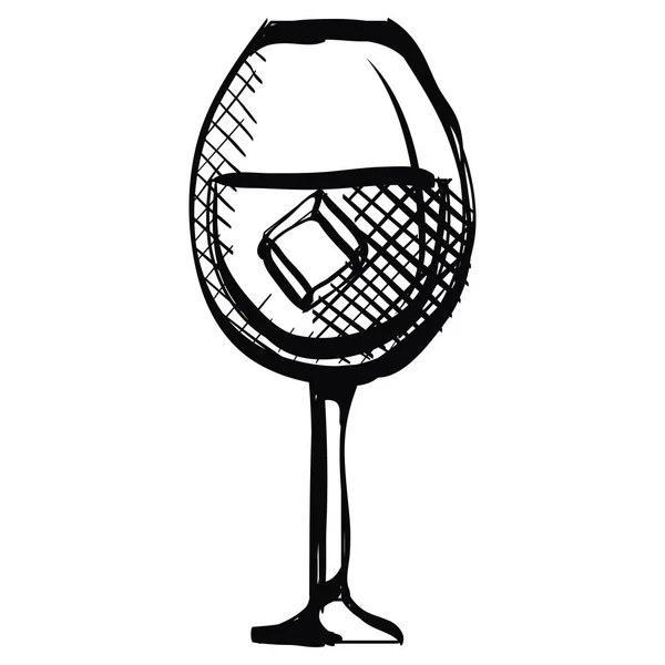 Іконка скляної чашки вина — стоковий вектор