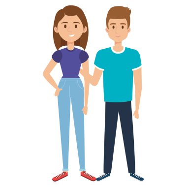 Çift avatar karakter simgeler