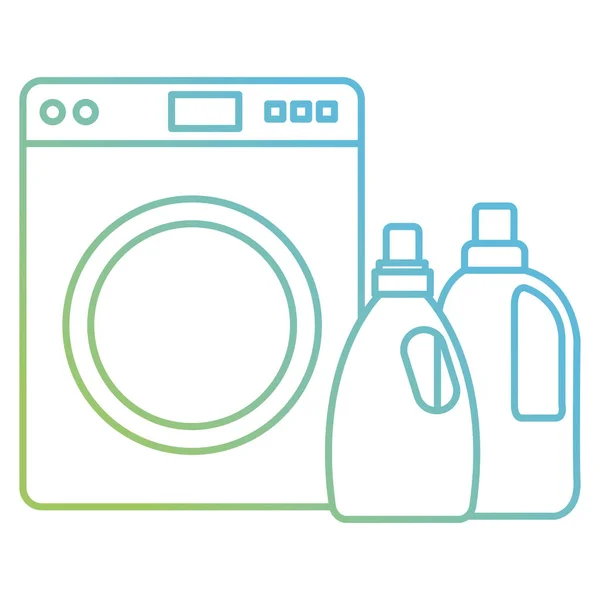 Tvätta maskinen Tvättservice — Stock vektor