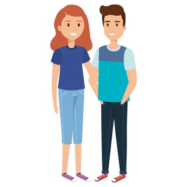 Çift avatar karakter simgeler