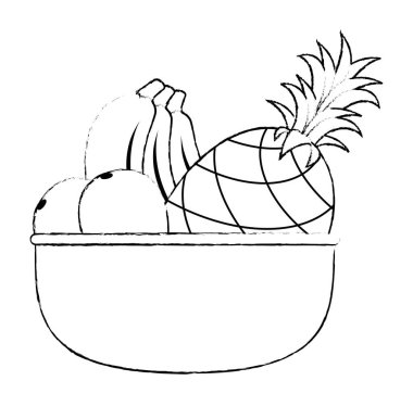 taze meyve sağlıklı gıda ile kase