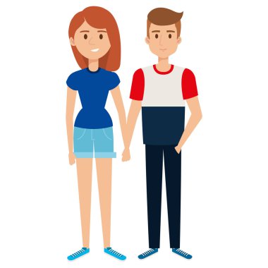 Çift avatar karakter simgeler