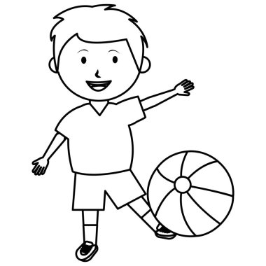 balon plaj karakteri ile küçük çocuk