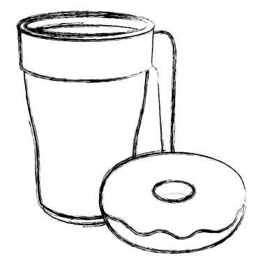 tatlı çörek ile kahve fincanı