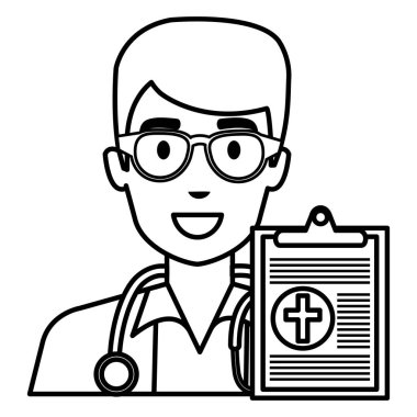 kontrol listesi karakteri ile doktor adam