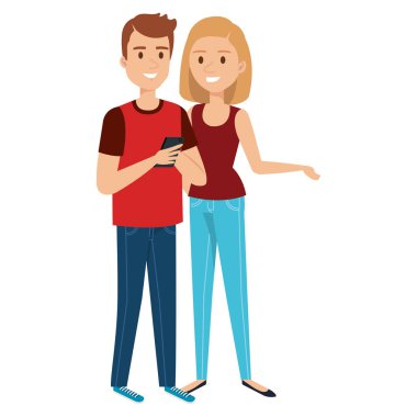 Çift avatar karakter simgeler