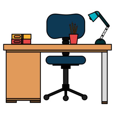 Masa ve sandalye sahne ile Ofis İşyeri