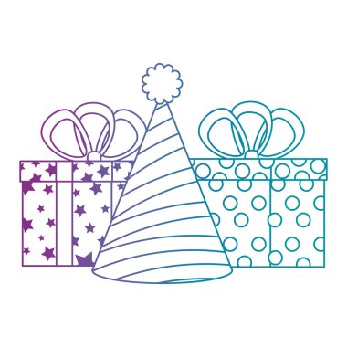 hediyeler kutuları şapka partisi ile sunar