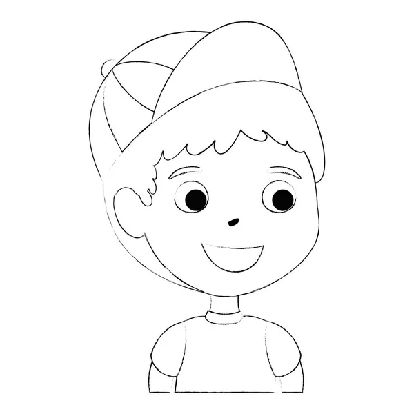 Pequeño niño hijo carácter — Vector de stock