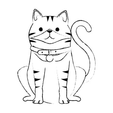 sevimli kedi maskotu karakteri