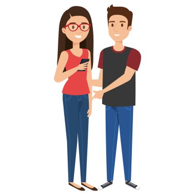 Çift avatar karakter simgeler