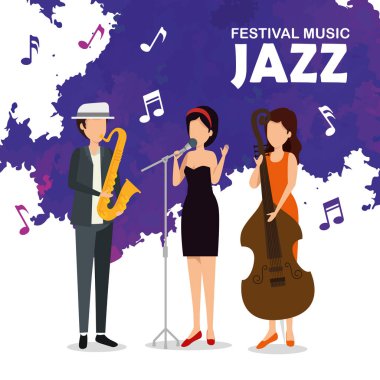 Erkek ve kadın Caz Festivali için Araçlar oynamak