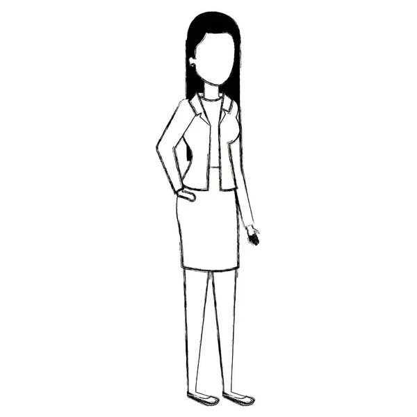 Ikon karakter avatar wanita pengusaha - Stok Vektor