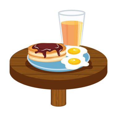 ahşap masada lezzetli kahvaltı