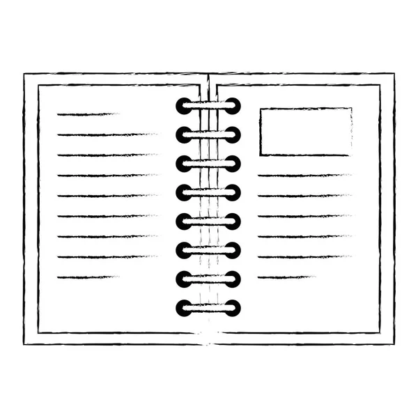 Notebook school geïsoleerde pictogram — Stockvector
